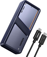 Boîtier M2 SSD NVMe Compatible avec Thunderbolt 5, Thunderbolt 4 et USB 4 Adaptateur Disque Dur Externe Aluminium M.2 2280 pour Windows, Linux, MacOS, Câble Inclus Supporte Trim