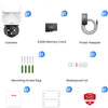 4K 8MP UHD Pan & Tilt Caméra de Surveillance WiFi Extérieure avec Carte Mémoire 64GB et Vue à 360°, Détection IA Visage/Véhicule, Suivi Automatique, Vision Nocturne, Audio Bidirectionnel