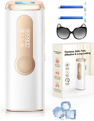 Epilateur Lumiere Pulsée IPL 9 Niveaux 2 Modes Epilation Definitive Corps Visage Aisselle Jambe Maillot
