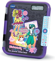 KidiSecrets 365 Mon Journal Intime Vocal Noir, Journal Intime Électronique avec Code, Micro Enregistreur, Carnet Secret, Feutre et Jeux NOIR