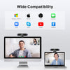 Webcam 4K, Webcam PC Ultra HD 1/2.55" 8MP Autofocus, Double Micro, Zoom 3X, Camera Streaming Idéale pour PC Mac Vidéo