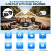 Dashcam Moto 1080P avec Caméra Avant + Arrière, 2 Pouces IPS HD Écran Voiture Dash Cam Moto avec IP65, Détection de Mouvement, Surveillance Parking pour Universel Motos