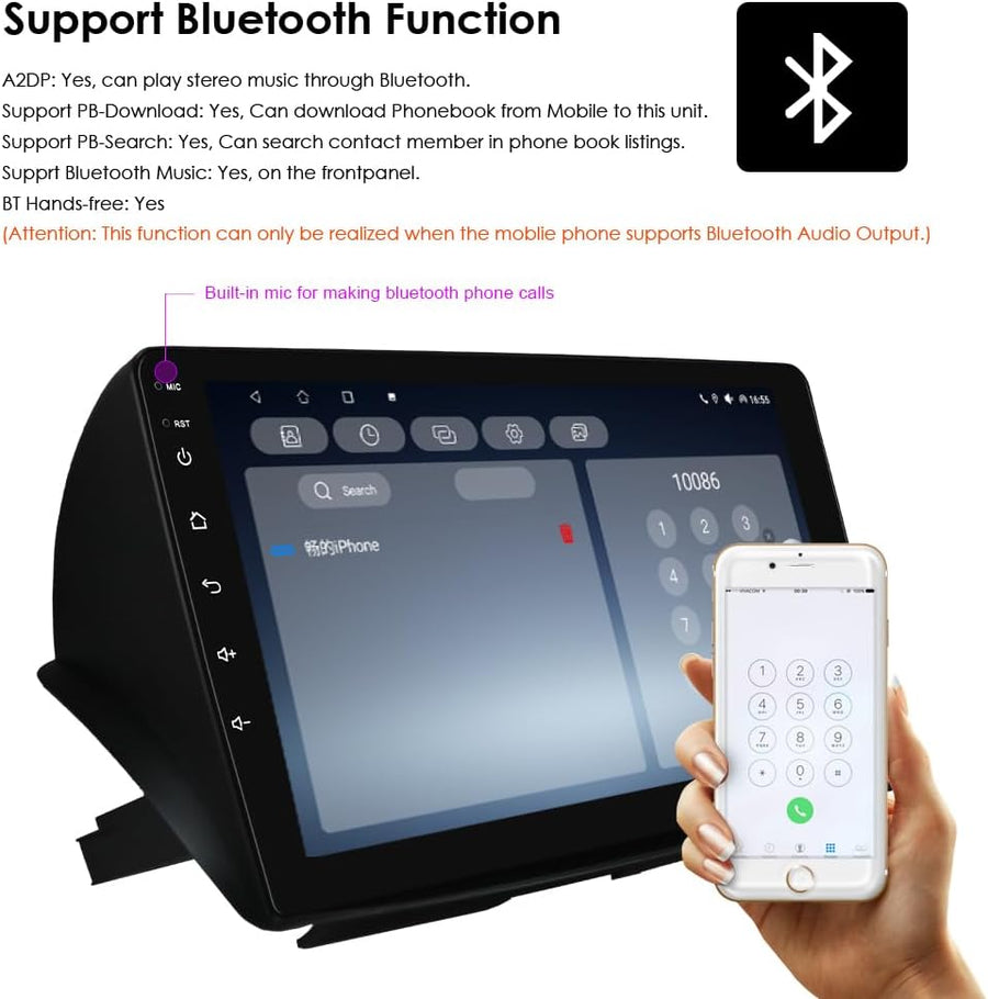 Autoradio Android 14 pouces pour Citroën C2 C3 2002 2003 2004 2005 2006, compatible avec Wireless Carplay/Android Car, commandes au volant, WiFi/4G, AM/FM 4 cœurs 2 Go et 64 Go