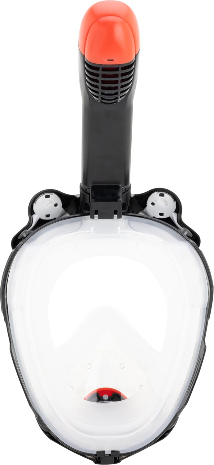 CRESSI Kiddy Kids Full Face Mask Black/Clear/Red - Masque Intégral - CO2 Sûre - Spécialement Conçu pour Les Enfants, Anti buée, Valve de Purge et Tuba Dry