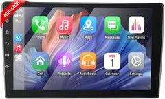 Autoradio 2 DIN (17.8x10cm), Android 15, Écran IPS 10 Pouces, 4Go+64Go Car Stereo avec Apple CarPlay & Android Auto sans Fil, 25 Thèmes UI, Bluetooth, Radio FM/RDS, Universel