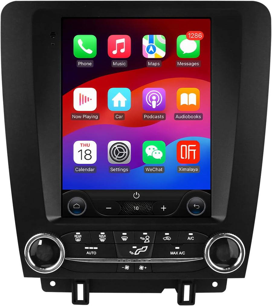 Autoradio 2G+64G Android 14 9,7" avec écran vertical pour Ford Mustang 2010-2014, prend en charge Carplay/Android Auto, commande au volant, Wi-Fi/4G, AM/FM