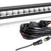 Barre Lumineuse LED 58cm, 60W Spot Feux de Route avec Câblage DT, 6000 lumens étanches à Une rangée Feux Phare de Travail pour véhicules camions SUV Bateaux VTT UTV éclairage Tout-Terrain