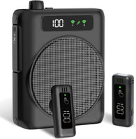 Amplificateur de Voix sans Fil, Portable amplificateur de Voix, Mini amplificateur Vocal avec 2 Microphones à Revers, Amplificateur Vocal