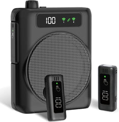 Amplificateur de Voix sans Fil, Portable amplificateur de Voix, Mini amplificateur Vocal avec 2 Microphones à Revers, Amplificateur Vocal