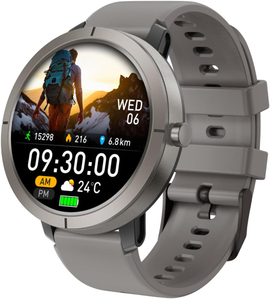 Smartwatch avec GPS intégré, étanche à 50M, Appel Bluetooth, Montre Sport d'extérieur pour Hommes et Femmes, 170 Modes d'entraînement, AMOLED 1,32", fréquence Cardiaque Sommeil SpO2