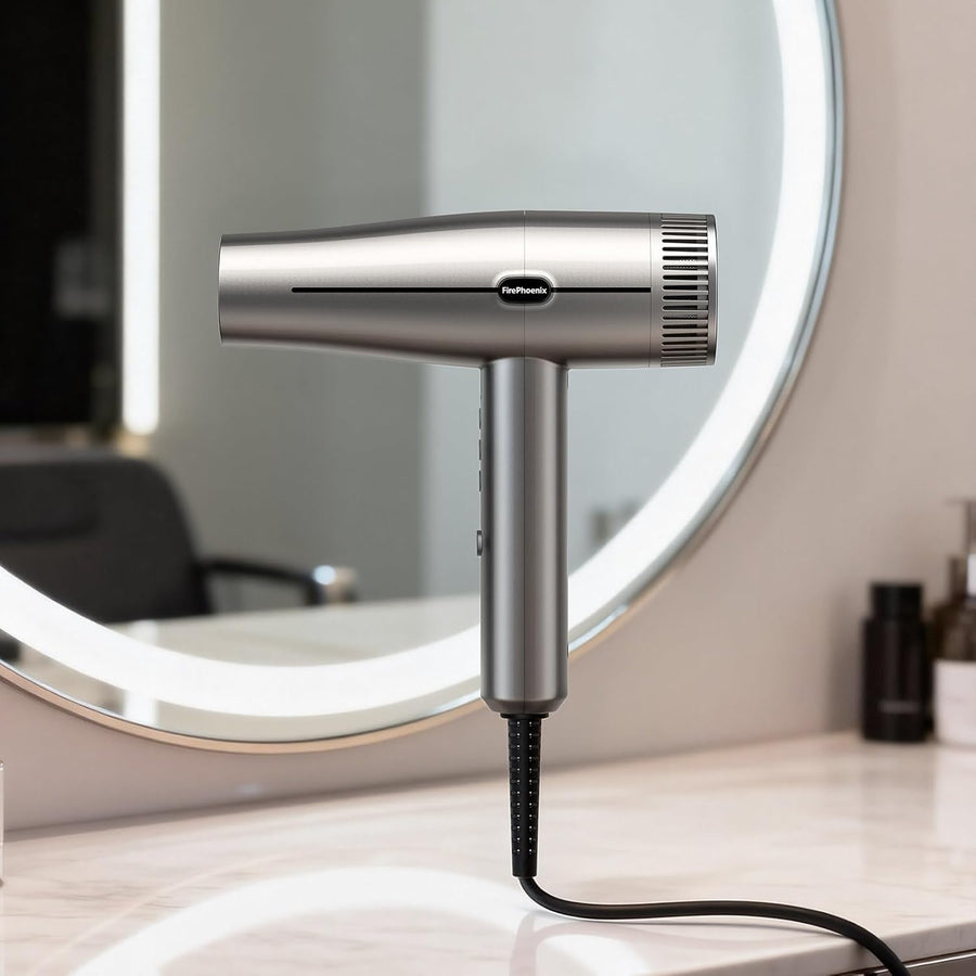 Sèche-cheveux professionnel 2300W, moteur 90 000 tr/min, 22 m/s, réduction du bruit x8, ions concentrés, 3 vitesses