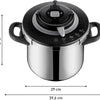 SEB Clipso+ CHEF 10L Cocotte-minute, 7-10 convives, Induction, 4programmes cuisson, Ouverture et fermeture du couvercle d'une seule main, P4551500