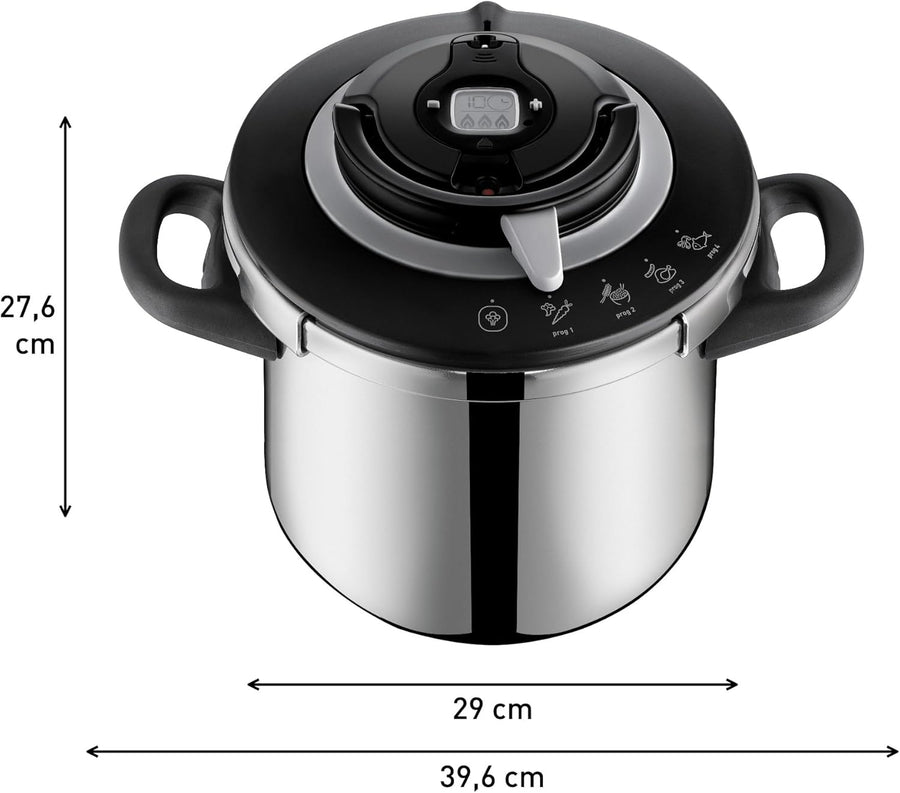 SEB Clipso+ CHEF 10L Cocotte-minute, 7-10 convives, Induction, 4programmes cuisson, Ouverture et fermeture du couvercle d'une seule main, P4551500
