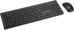 Kensington KM270 EQ Set Clavier sans Fil Rechargeable et Souris silencieuse ambidextre pour PC, 2.4GHz & BT 5.0, résistant aux éclaboussures, AZERTY ISO - NOIR