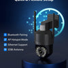 Caméra Surveillance 4K Extérieure avec Zoom Optique 5X, Vision Nocturne Couleur/IR Starlight 50m, Suivi Auto, Lumière Rouge-Bleue & Sirène, WiFi 5G/2,4G, App/PC, SD 256Go/FTP/NAS NOIR