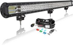 Barre LED 114 cm 612W Con Câblage Stroboscope Rampe LED Étanche Bar a LED 12V 24V Projecteur LED Longue Portée Feux Phare de Travail LED pour Véhicules 4x4 Voiture Camion Tracteur Quad