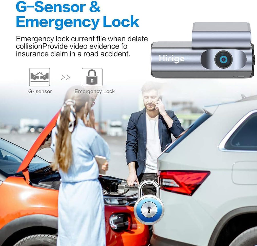 Dash Cam 4K Record Front - 123° Dash Camera WiFi & App Control, Dashcam with Night Vision, G-Sensor, Loop Recording