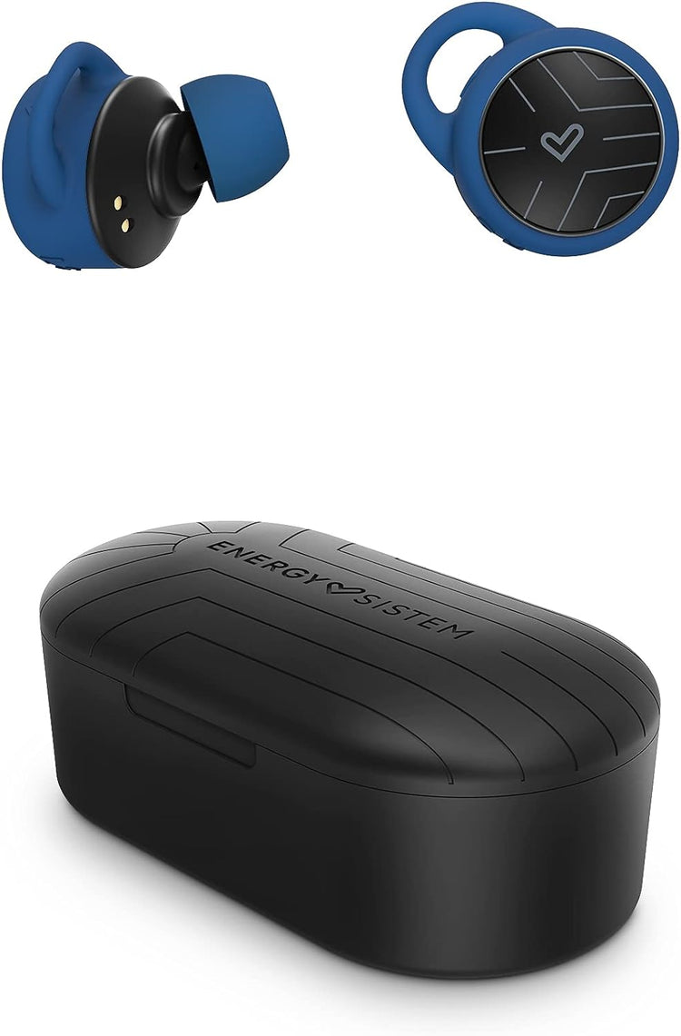 Ecouteur Bluetooth Sans Fil Oreillette Sport Etanche Tactile Autonomie Totale 20h BLEU