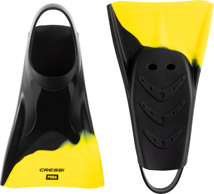 CRESSI Pura Fins - Palmes Pocket Unisex Courtes en Silicone pour la Natation et la Plongée en Apnée Taille 40-42