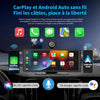 Dashcam Voiture 4K & Écran CarPlay Android Auto sans Fil 10.26" - Caméra de Recul 1080P, Apple AirPlay/Mirror Link, Bluetooth 5.0, AUX/FM, Navigation GPS, Commande Vocale, Tableau de Bord
