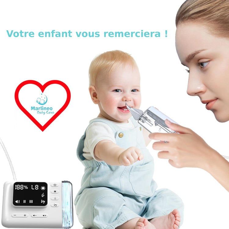 Mouche Bébé Electrique Rechargeable Aspiration 9 Niveaux