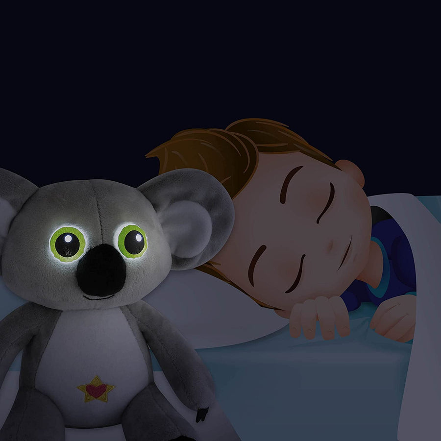 Peluche Koala 38cm Yeux Fluorescent Dans Le Noir Timer Pour Bebe Enfant La Nuit