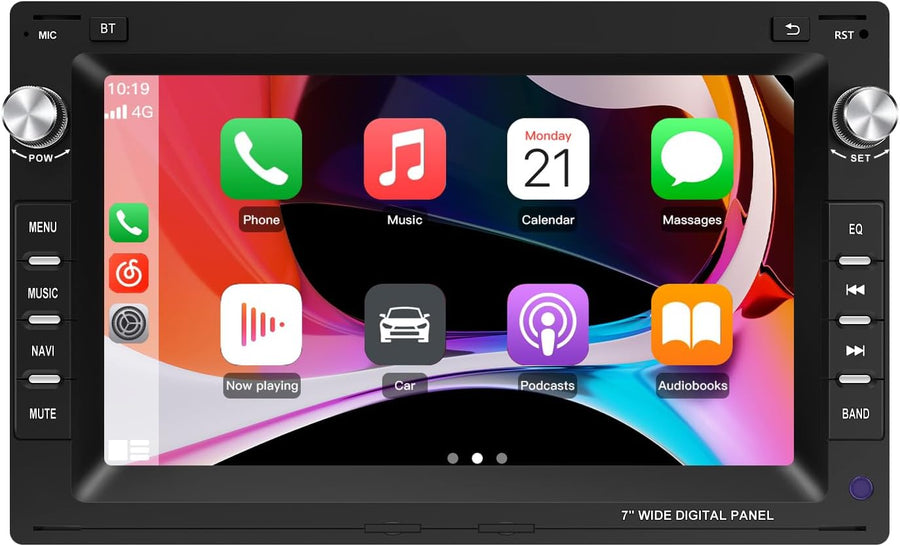 Autoradio Android [2G+32G] Écran 7 Pouces avec Carplay, pour VW Golf Ⅳ Polo Mk3 Jetta Passat b5 MK5 T4 IV Bora 1998-2006 Écran 7 Pouces, Carplay, Android Auto, Bluetooth, WiFi, FM, RDS