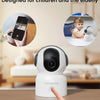Caméra Surveillance 2K 3MP WiFi intérieure 360° Pan&Tilt Caméra IP, Vision Nocturne, Audio Bidirectionnel, Détection Humaine AI, Suivi de Mouvement, avec Carte Mémoire de 32 Go