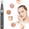 Stylo Beauté Microneedling, Appareil de Soin du Visage et du Corps avec 3 Vitesses et 12 Cartouches de Remplacement, Rechargeable