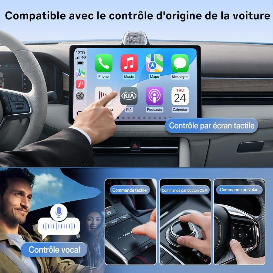 FireDrive Link Pro HDMI Car TV Convertisseur pour Fire TV Stick Streaming, Apple CarPlay & Android Auto Adapter Compatible avec les véhicules CarPlay câblés, Dongle 3 en 1, Plug & Play