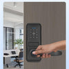 Smart Lock, Serrure de Porte d'Entrée Sans Clé Avec Poignée Noire Mate Sleek Mat, Clavier Électronique Deadbolt, Empreinte Digitale et Clavier Tactile, Verrouillage de Porte