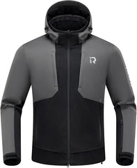 Veste moto homme Taille L hiver avec protections CE aux épaules et aux coudes,équipement de protection,doublure amovible pour protéger du froid et du vent en toutes saisons Noir