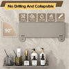 Lot de x2 Etagere Murale sans Percage, Petite Etagere Murale Metal, Étagere Salle de Bain, Etagere Adhesive Murale, Etagere Flottante Muralepour Cuisine, Salon, Bureau, Chambre (30 x 12 Cm)