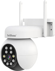 Caméra de Surveillance 5MP HD PTZ, Détection d'humains, Suivi de Mouvement, Alarme sonore et Lumineuse, Audio bidirectionnel, Utilisation en extérieur/intérieur