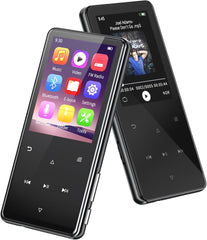 Lecteur MP3 64Go Bluetooth 5.3 avec Haut-Parleur intégré, baladeur Enfant avec Radio FM, enregistreur, Pédomètre,Livre électronique et écouteurs Inclus