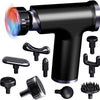 Masseurs électriques portables avec chaleur et tête froide,pistolet de Fascia pour tissus profonds de poche, Percussion Portable, masseur portatif petit et silencieux,9 têtes
