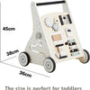 Trotteur en Bois Pour Bébé, Centre d'Activités Multiples Montessori Pour Garçons Et Filles de 12+ Mois, Jouet Éducatif à Pousser Et à Tirer