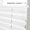 Lot de x2 Store Plissé Sans Perçage 50cm x 100cm Blanc pour Portes et Fenêtres Opaque Protection Vie Privée Protection Solaire Prêt à l'Emploi Enrouleur