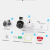 Caméra Surveillance WiFi avec Double Objectif 2MP+2MP, Caméra Motorisée Extérieure, 360° Vue Détection Humaine/Véhicule, Audio Bidirectionnel, Sirène Alarme, Vision Nocturne en Couleur