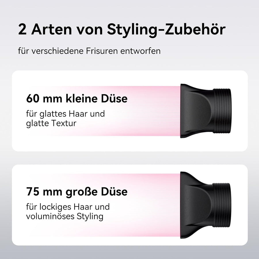 Sèche-cheveux professionnel 2300W, moteur 90 000 tr/min, 22 m/s, réduction du bruit x8, ions concentrés, 3 vitesses