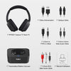 Casque Bluetooth Sans Fil TV Transmetteur Socle Chargement Autonomie 50H Longue Portée NOIR