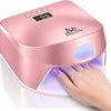 Lampe D'ongles, Fente de Lumière du Pouce, 72W Lampe de Durcissement Rapide Professionnelle pour Tous les Polissages en Gel, Apteur Automatique, écran LED, Rose