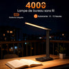 Lampe de bureau LED rechargeable, haute capacité de 4000 mAh, intensité variable, 5 modes et 5 niveaux de luminosité, adaptée à une utilisation à domicile
