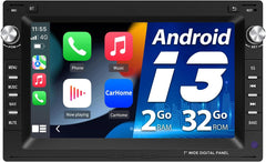 Autoradio Android [2G+32G] Écran 7 Pouces avec Carplay, pour VW Golf Ⅳ Polo Mk3 Jetta Passat b5 MK5 T4 IV Bora 1998-2006 Écran 7 Pouces, Carplay, Android Auto, Bluetooth, WiFi, FM, RDS