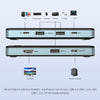 Commutateur KVM HDMI, 1 écran, 2 commutateurs KVM d'ordinateur 4K@144Hz, HDCP 1.4/2.3, 3 USB‑A 2.0 pour clavier sans fil, souris, imprimante, Plug & Play pour Windows, Mac et Linux
