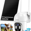 Xega 4G LTE Caméra Surveillance Solaire avec Carte SIM,Enregistrement 24/7 Détection IA 25m, Audio Bidirectionnel, PTZ 355°, Panneau Solaire 8 W, 2K Vision Nocturne en Couleur, Abonnement Requis