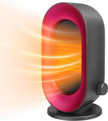Mini Chauffage Soufflant 900W, Space Heater Electrique Avec 3 Modes, Protection Anti-surchauffe et Anti-basculement, Portable Chauffage d'appoint