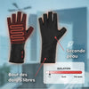 G-HEAT - sous-Gants Chauffants Mitten Mixte Ultra-Fins Effet Seconde Peau Doigts Libres Jusqu’à 6h d’Autonomie Idéal pour Maladie de Raynaud, Quotidien et Sports par Temps Froid