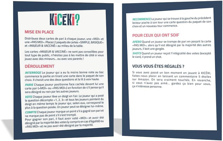 KICÉKI Jeux de Société Famille Amis 400 Questions Personnalités Jeu de Cartes Cadeau