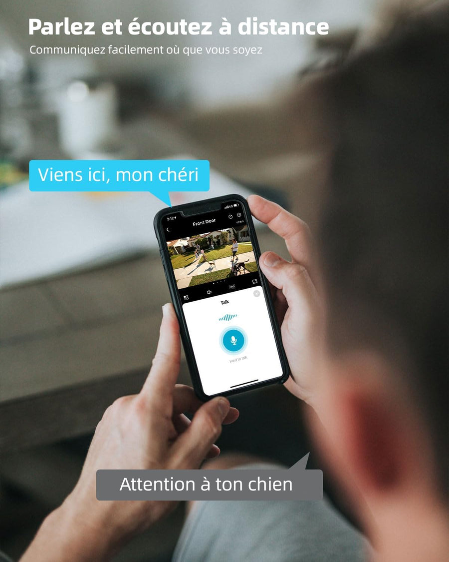 Caméra Surveillance Extérieure WiFi sans Fil, Solaire, Double Objectif & PIR, Vision Nocturne Couleur, Audio Bidirectionnel, Batterie, IP65, Stockage Cloud/SD KAKI